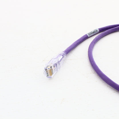 Hubbell Crossover Patch Cord Cat 6 Purple 3Ft LAN Ethernet Network Cable