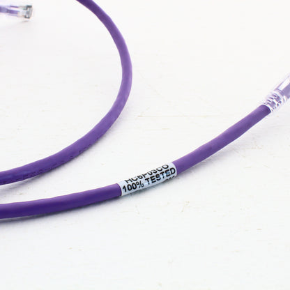 Hubbell Crossover Patch Cord Cat 6 Purple 3Ft LAN Ethernet Network Cable