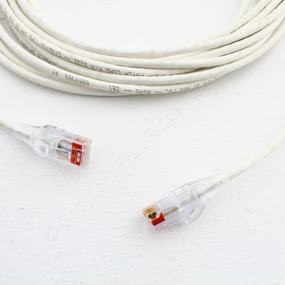 Hubbell HCL6W20 Cat6 White 20ft Ethernet Network Cable Low Diameter Patch Cord