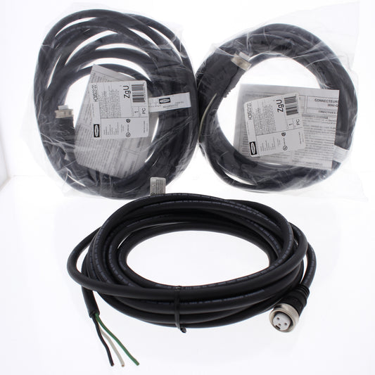 3 Hubbell 20' Mini-Quick Female Plug Straight Cables #16/3 AWG STOOW HCMS03120