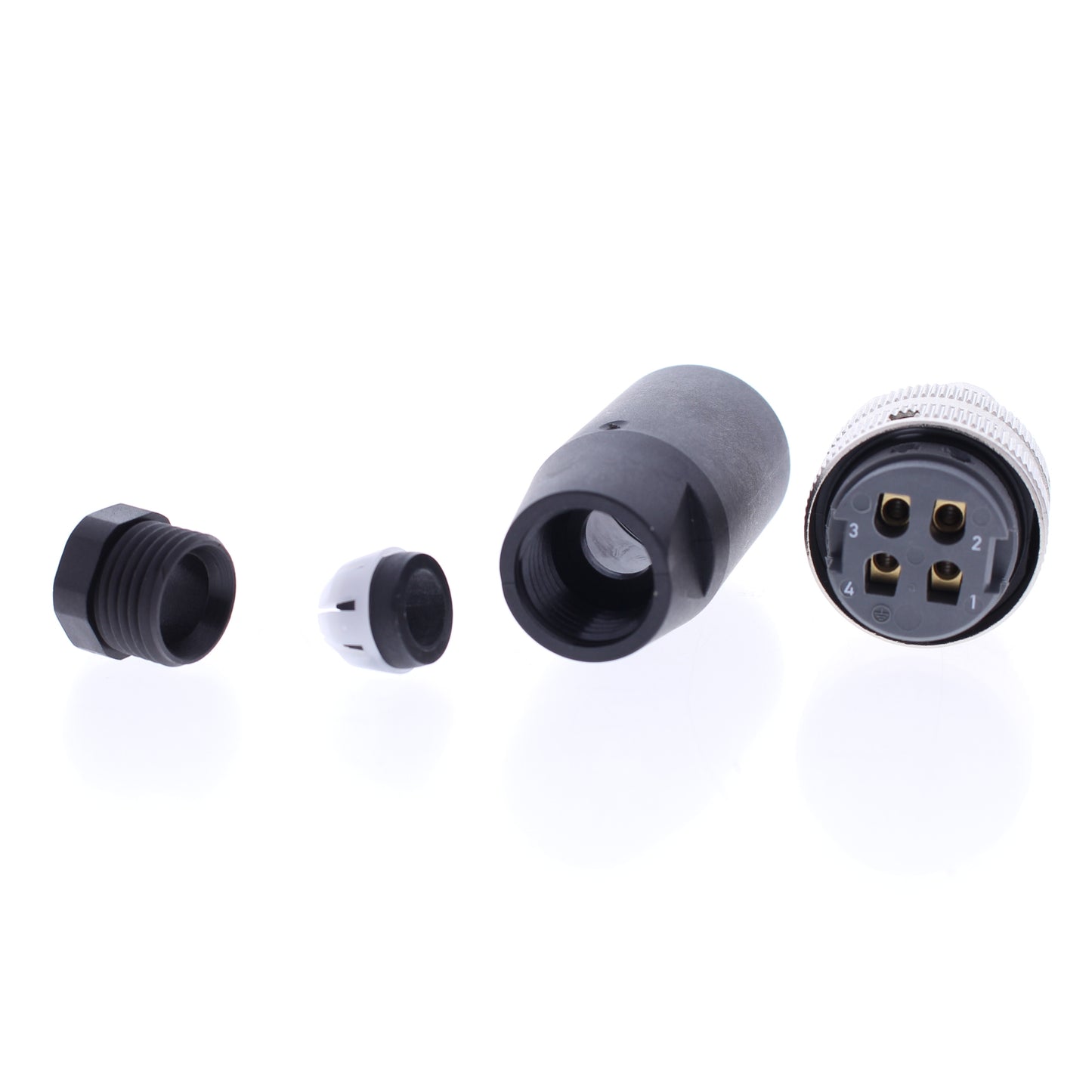 Hubbell Mini-Quick Female Plug 4-Wire F9 Style .24-.32" 9A 250V HCMS04F9