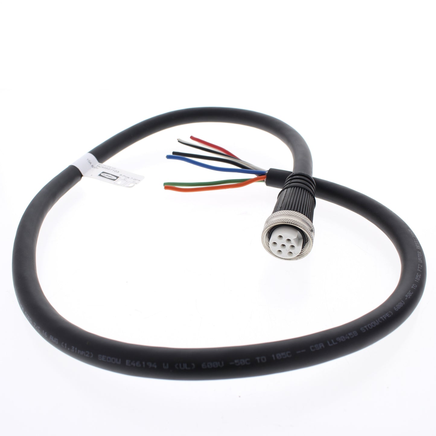 Hubbell Mini-Quick Cable Female Plug 6P7W Quick-Connect 16AWG 10A 3 Ft HCMS07103