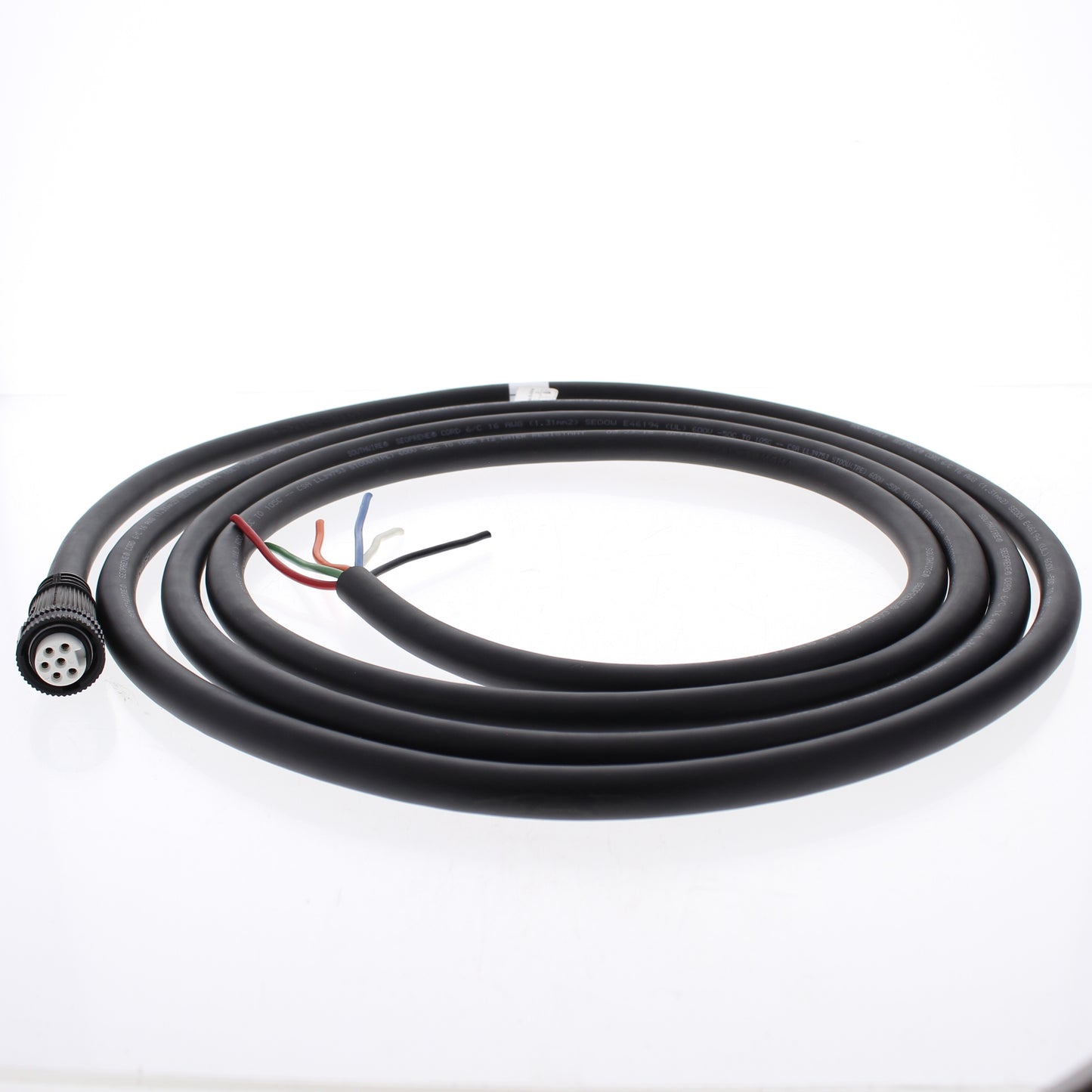 Hubbell Mini-Quick Cable Female Plug 5P6W Quick-Connect 16AWG 10A 12Ft HCNS06112