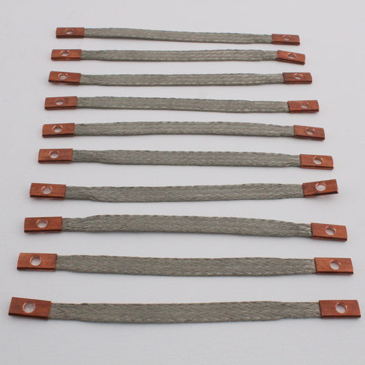 10 Hubbell 9" Braided Jumper Straps Grounding Bonding Cable 6AWG HGBBD9S10