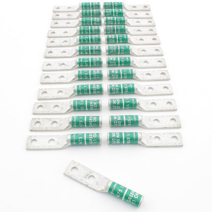 25 Hubbell Bonding Grounding Compression Lugs 1AWG 1/4" Holes Green #11 HGBL01DA