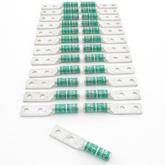25 Hubbell Bonding Grounding Compression Lugs 1AWG 1/4" Holes Green #11 HGBL01DA