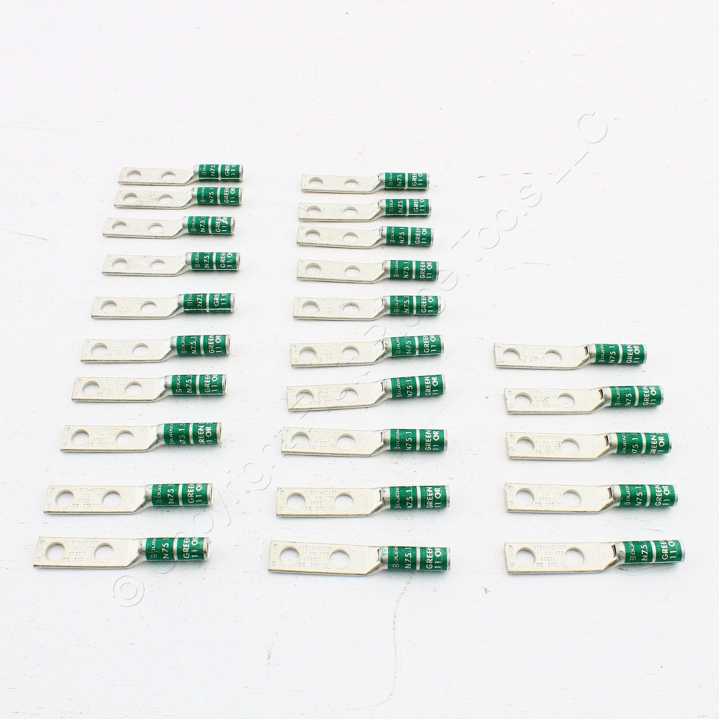 25 Hubbell Bonding Grounding Compression Lugs 1AWG 3/8" Holes Green #11 HGBL01DB