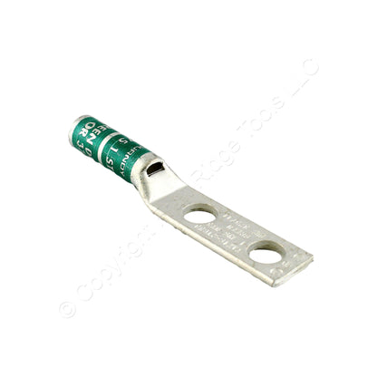 25 Hubbell Bonding Grounding Compression Lugs 1AWG 3/8" Holes Green #11 HGBL01DB
