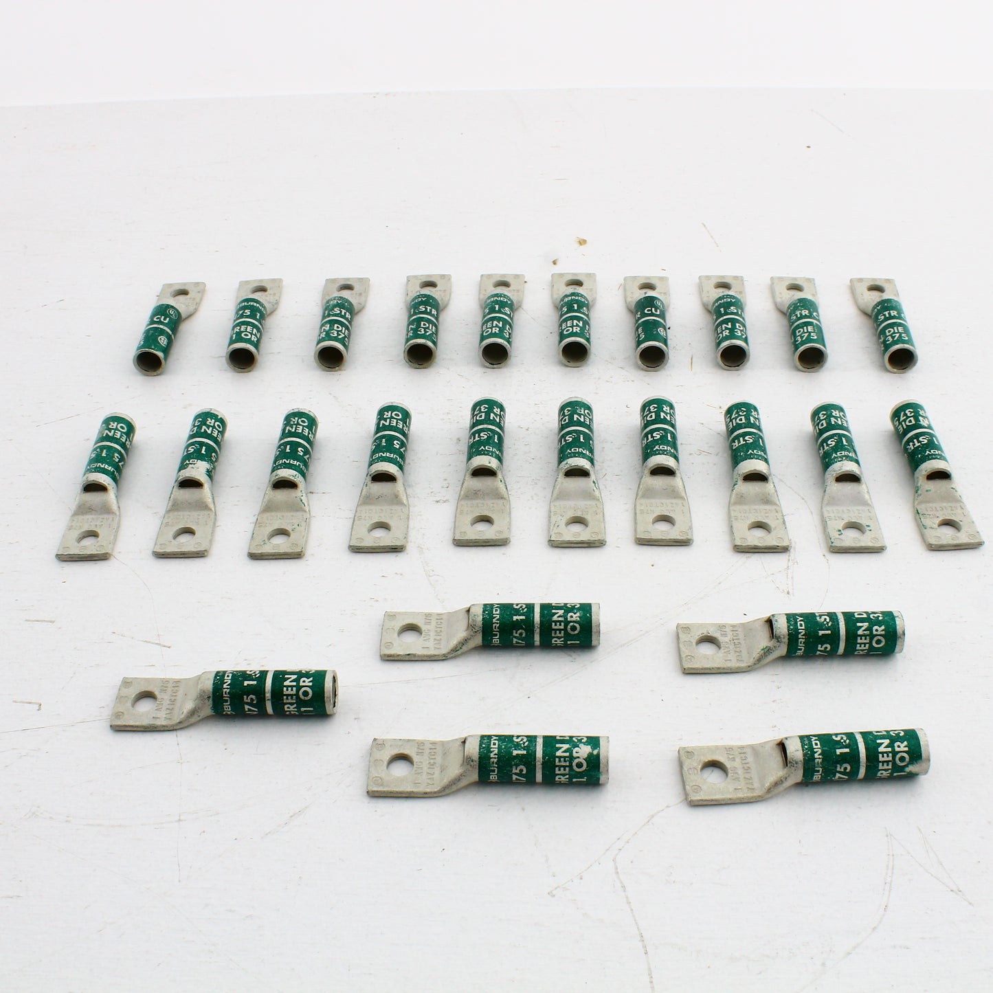 25 Hubbell Bonding Grounding Compression Lugs 1AWG  1/4" Hole Green #11 HGBL01S