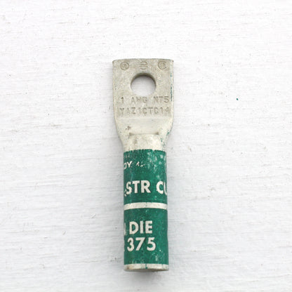 25 Hubbell Bonding Grounding Compression Lugs 1AWG  1/4" Hole Green #11 HGBL01S