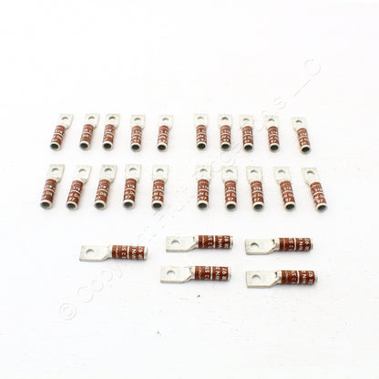 25 Hubbell Bonding Grounding Compression Lugs 2AWG 1/4" Hole Brown #10 HGBL02S