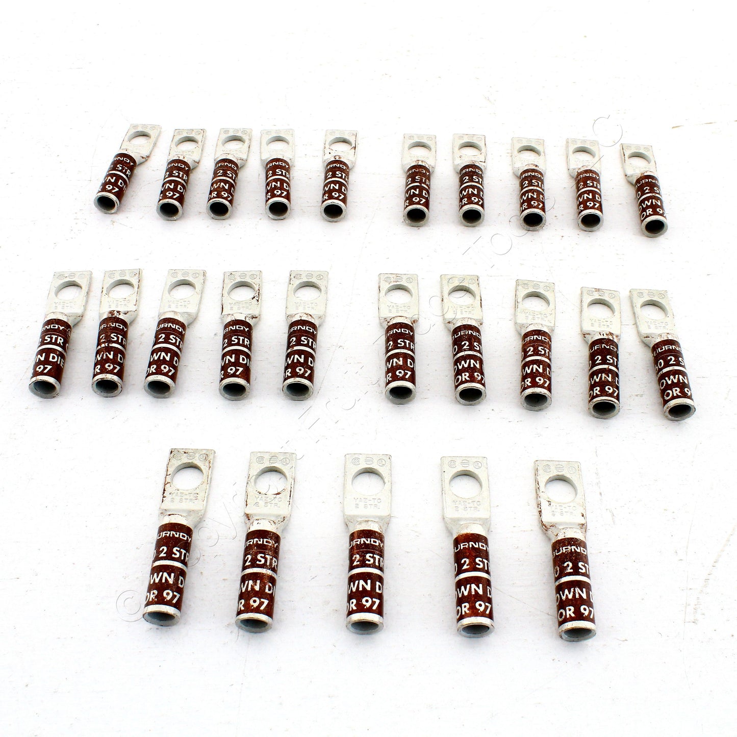 25 Hubbell Bonding Grounding Compression Lugs 2AWG 3/8" Hole Brown #10 HGBL02SA