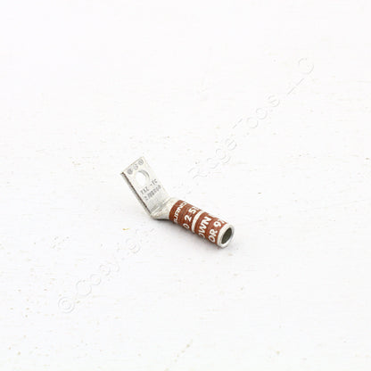 25 Hubbell Bonding Ground Compression Lugs 45� 2AWG 1/4" Hole Brown #10 HGBL02SF