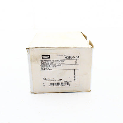 50 Hubbell Bonding Grounding Compression Lugs 4AWG 1/4" Hole Gray #8 HGBL04DA