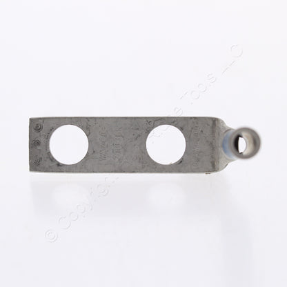2 Hubbell Bonding Ground Compression Lugs 90� 6AWG 3/8" Holes Blue #7 HGBL06DB90