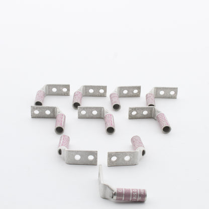 10 Hubbell Bonding Grounding Compression Lugs 90� 1/0AWG 1/4"Hole Pink HGBL10D90