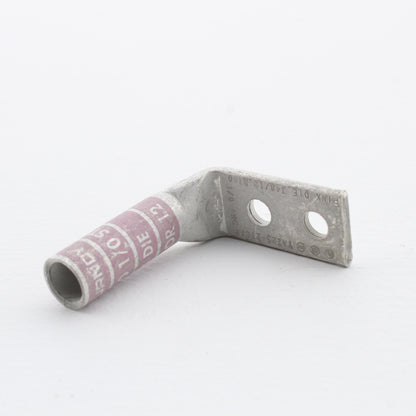 10 Hubbell Bonding Grounding Compression Lugs 90� 1/0AWG 1/4"Hole Pink HGBL10D90