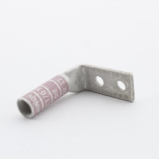 10 Hubbell Bonding Grounding Compression Lugs 90� 1/0AWG 1/4"Hole Pink HGBL10D90