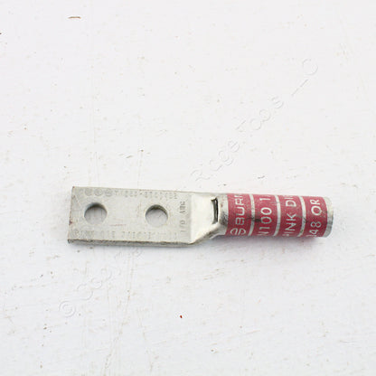 10 Hubbell Bonding Ground Compression Lugs 1/0 AWG 1/4" Holes Pink #12 HGBL10DA