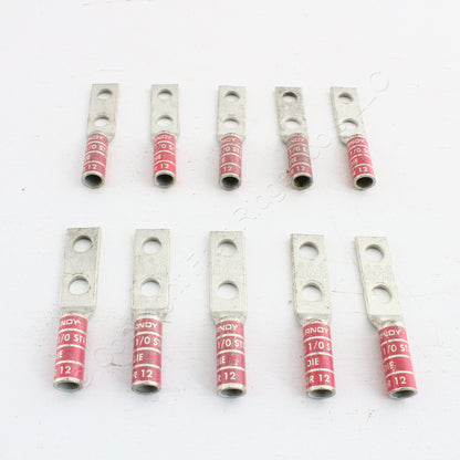 Hubbell HGBL10DB Bonding Compression Ground Lugs 1/0 AWG 3/8" Hole Pink #12 10pk
