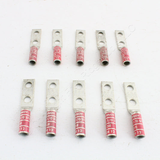Hubbell HGBL10DB Bonding Compression Ground Lugs 1/0 AWG 3/8" Hole Pink #12 10pk