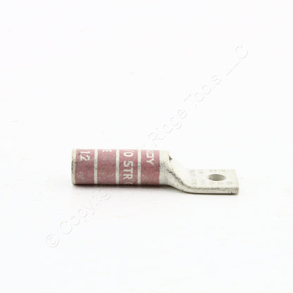 10 Hubbell Bonding Grounding Compression Lugs 1/0 AWG 1/4" Hole Pink #12 HGBL10S