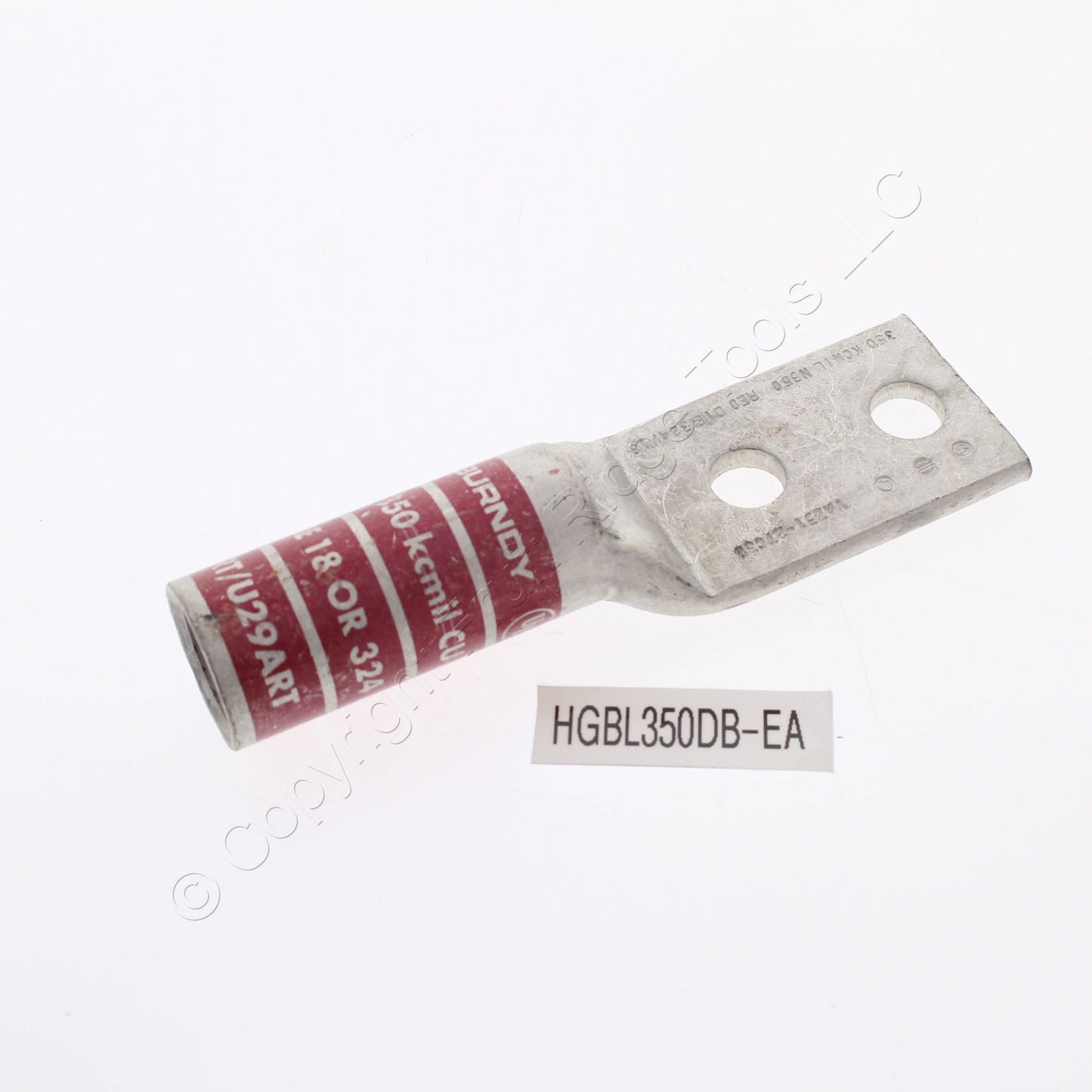 Hubbell Bonding Grounding Compression Lug 350MCM 3/8" Holes Red #18 HGBL350DB