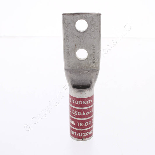 Hubbell Bonding Grounding Compression Lug 350MCM 3/8" Holes Red #18 HGBL350DB