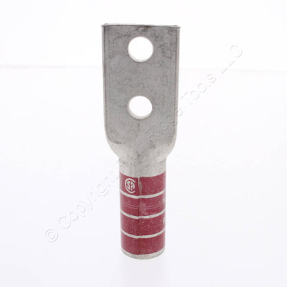 Hubbell Bonding Grounding Compression Lug 350MCM 3/8" Holes Red #18 HGBL350DB