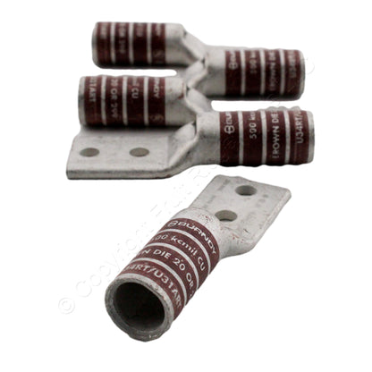 5 Hubbell Bonding Ground Compression Lugs 500 MCM 3/8" Holes Brown #20 HGBL500DB