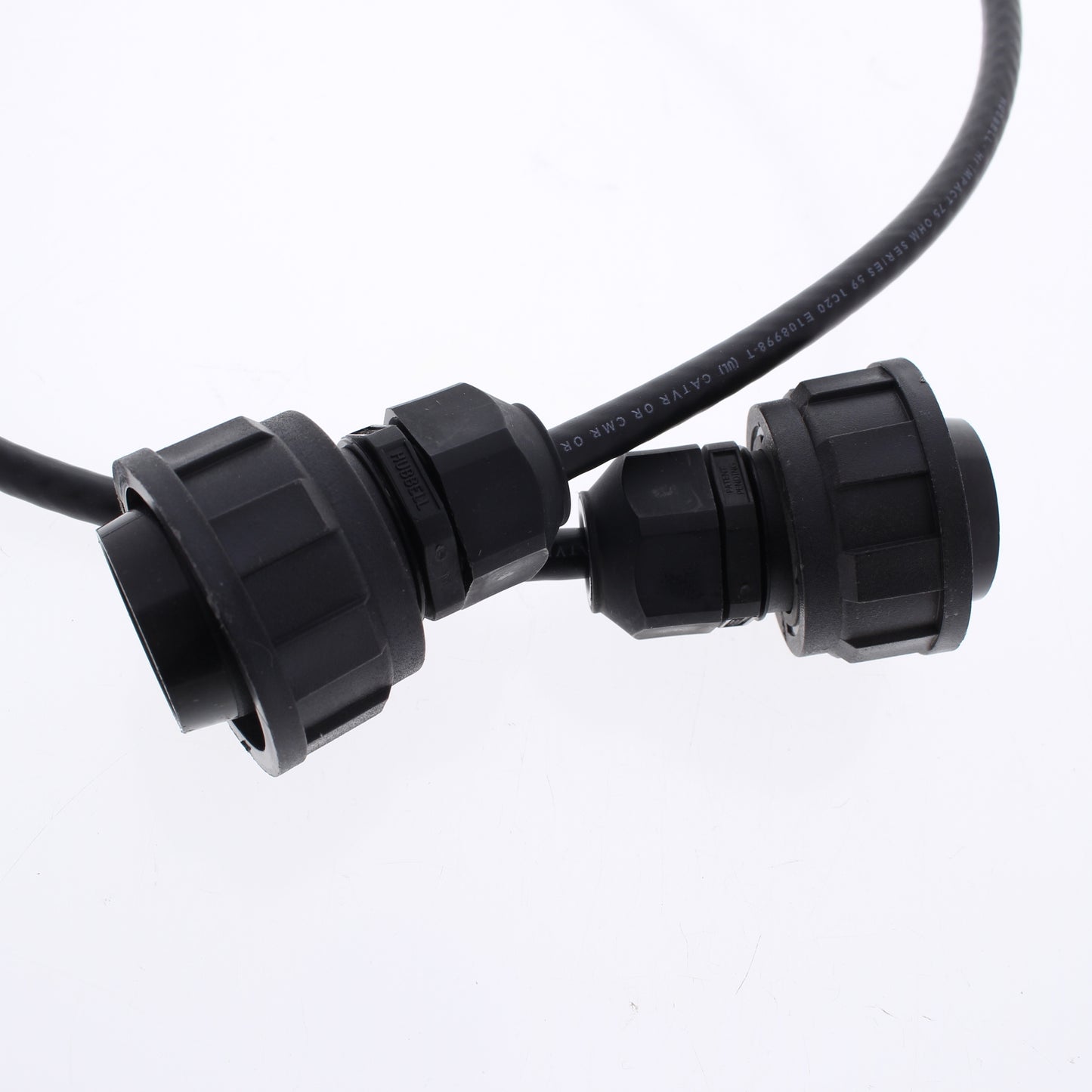 Hubbell Hi-Impact Coaxial Patch Cord RG59 F-Connector 2 Ft Network Cable HIF02EE