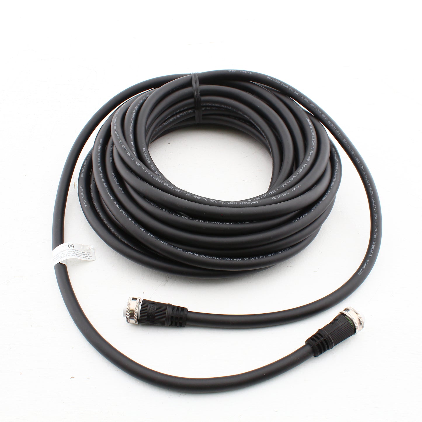Hubbell 46ft Mini-Quick Male/Female 16/5 SEOOW Cable Assembly HJMS05146