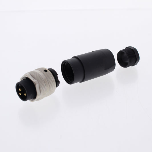 Hubbell Mini-Quick Disconnect Plug 3-Pole Field Attachable .39-.47" HPM03F13