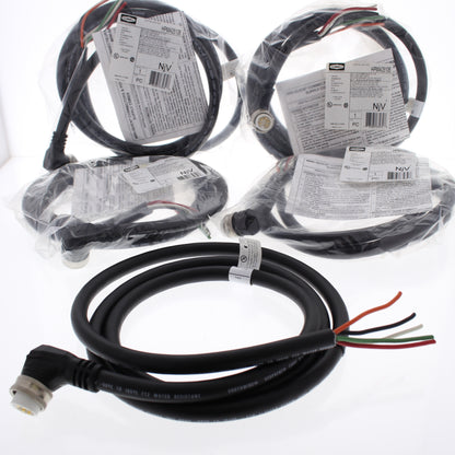5 Hubbell 6' MiniQuick Connect Cord Pigtail Cable Rt Angle Plug 16/5 HPMA05106