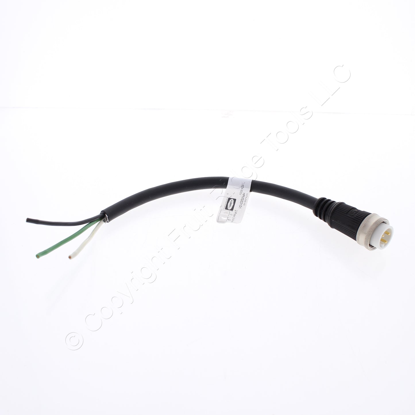 10 Hubbell 1ft Mini-Quick Connect Cords Pigtail Cable Male Plug 16/3 HPMS03101
