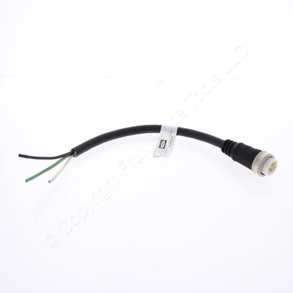 10 Hubbell 1ft Mini-Quick Connect Cords Pigtail Cable Male Plug 16/3 HPMS03101
