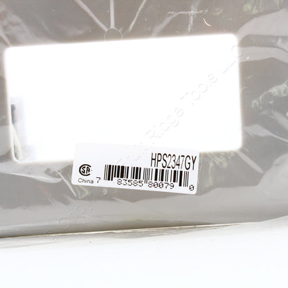 Hubbell HPS2347GY Gray 2-Gang Decorator GFCI GFI Rocker Oversize Nylon Wallplate