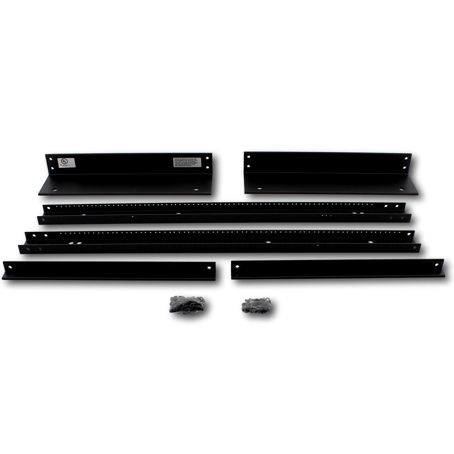 Hubbell Server Equipment Relay Rack Black Aluminum 48"x23" 24RU HPW48RR23