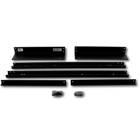 Hubbell Server Equipment Relay Rack Black Aluminum 48"x23" 24RU HPW48RR23