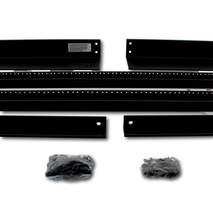 Hubbell Server Equipment Relay Rack Black Aluminum 48"x23" 24RU HPW48RR23