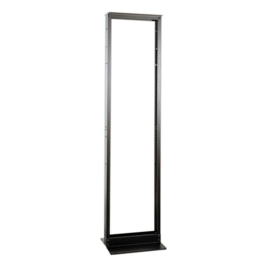 Hubbell Server Equipment Relay Rack Black Aluminum 96"x23" 51RU HPW96RR23