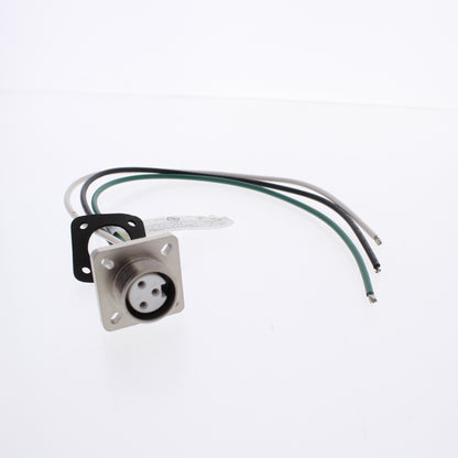 Hubbell Mini-Quick Flanged Female Receptacle 2P3W Quick-Connect 16AWG HRMF03501