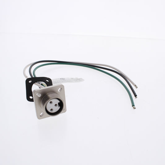 Hubbell Mini-Quick Flanged Female Receptacle 2P3W Quick-Connect 16AWG HRMF03501
