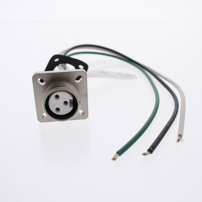 Hubbell Mini-Quick Flanged Female Receptacle 2P3W Quick-Connect 16AWG HRMF03501