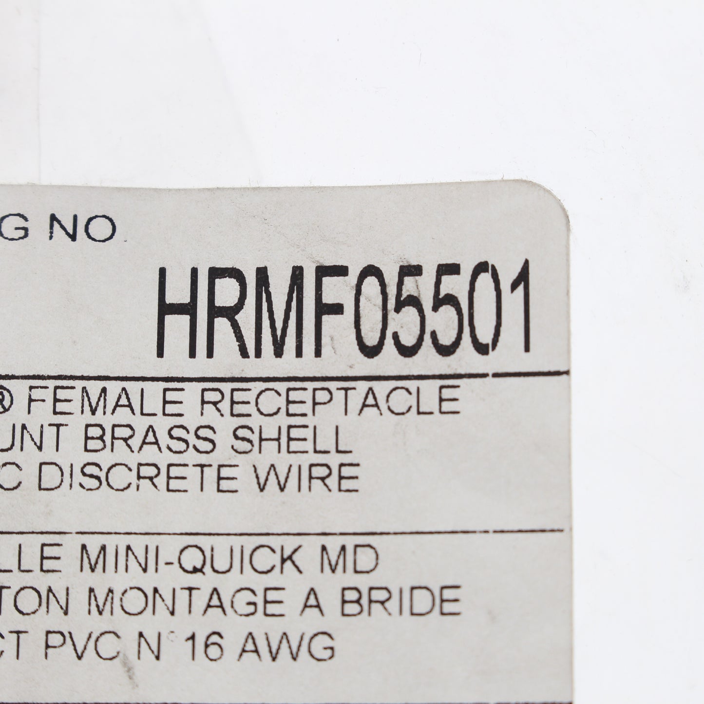 Hubbell Mini-Quick Flanged Female Receptacle 4P5W Quick-Connect 16AWG HRMF05501