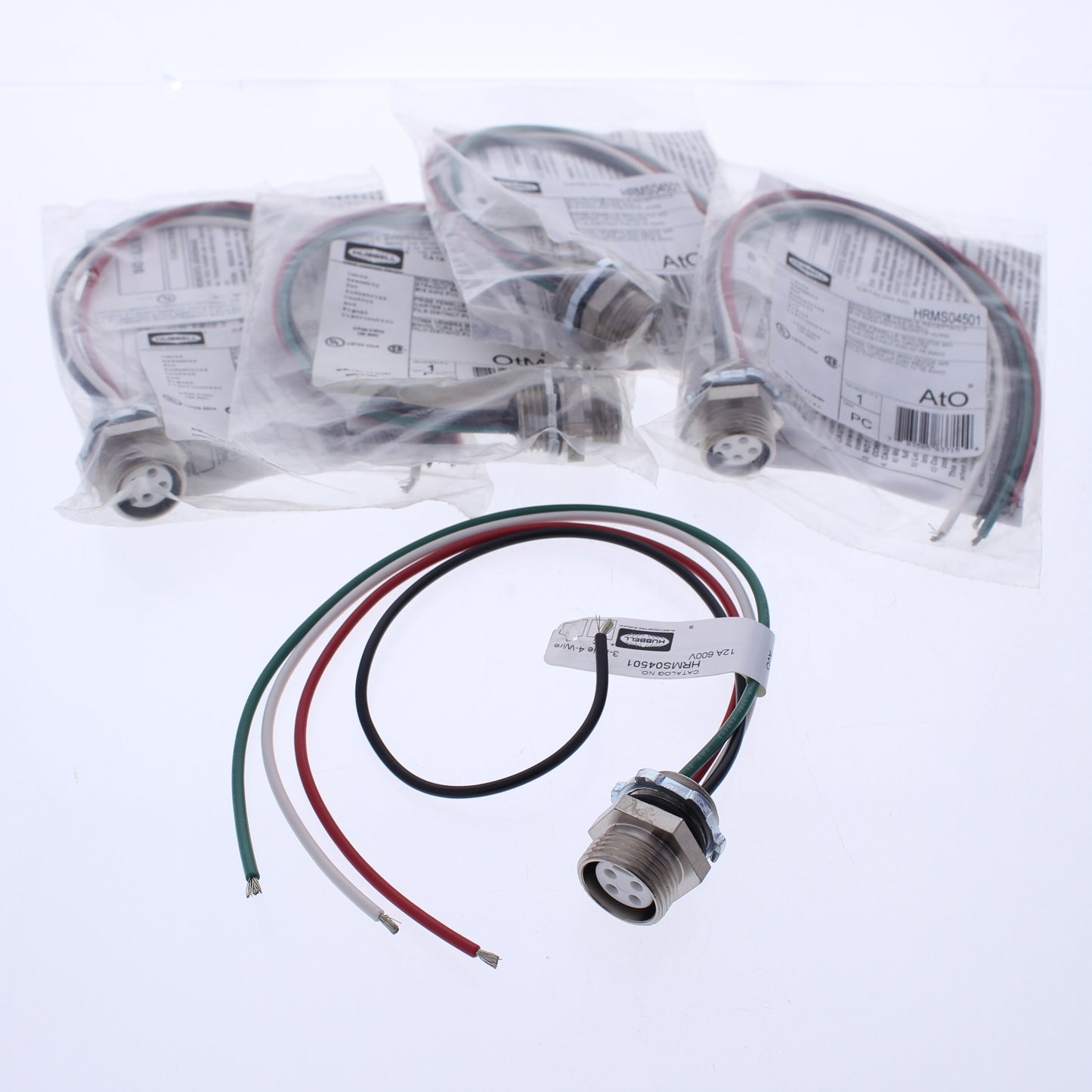5 Hubbell MiniQuick Female Receptacle 3P4W Straight 16/4 Quickconnect HRMS04501