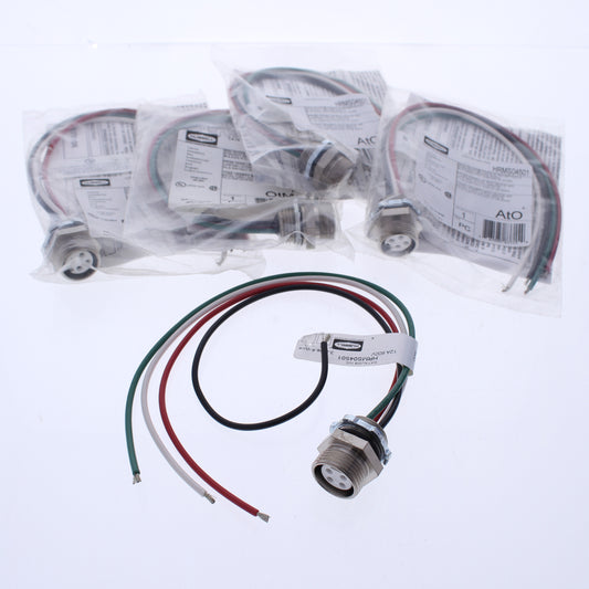 5 Hubbell MiniQuick Female Receptacle 3P4W Straight 16/4 Quickconnect HRMS04501