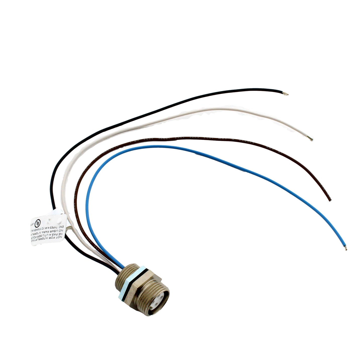 Hubbell MiniQuick Female Receptacle 3P4W Straight Quickconnect 18AWG HRMS04601