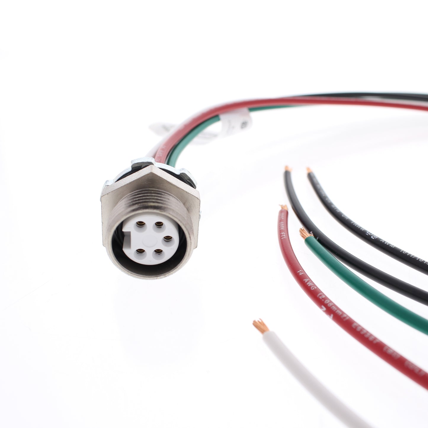 Hubbell MiniQuick Female Receptacle 4P5W Straight Quickconnect 14AWG HRMS05802