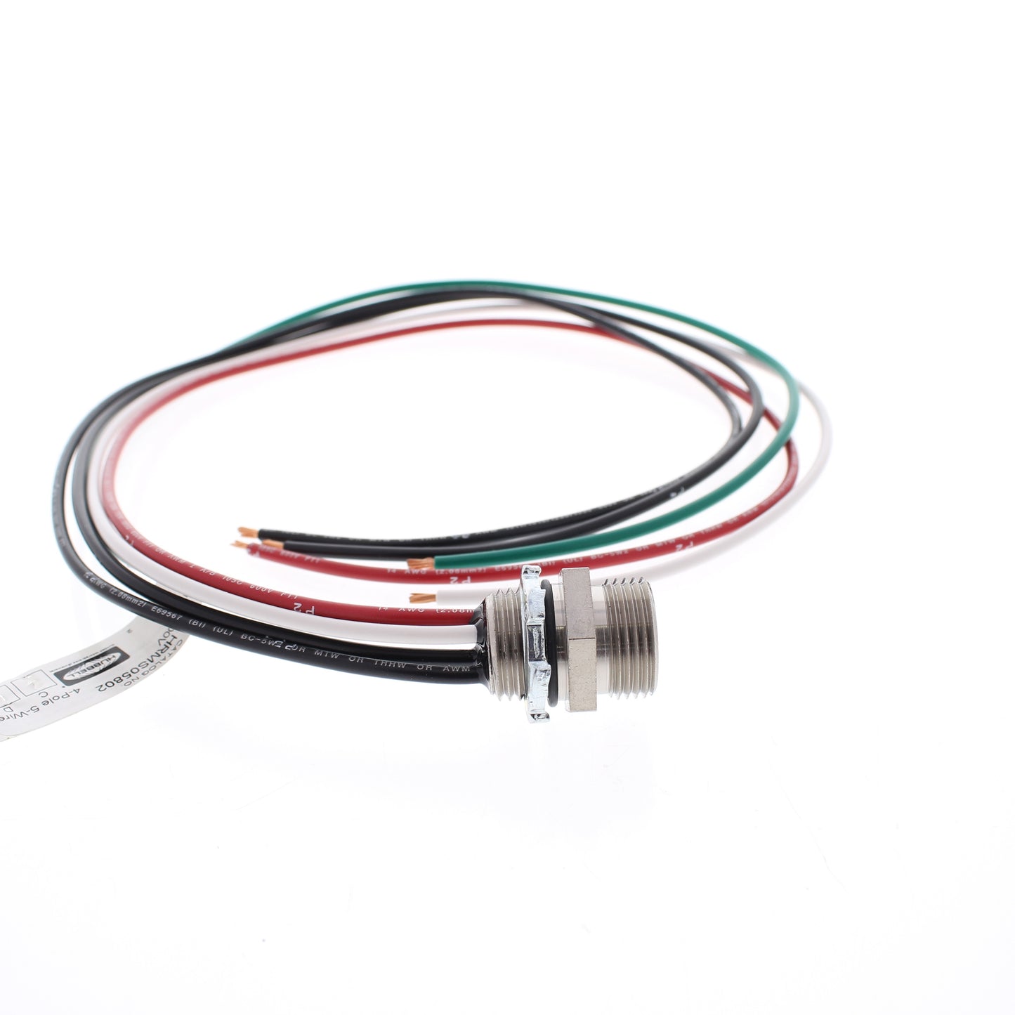 Hubbell MiniQuick Female Receptacle 4P5W Straight Quickconnect 14AWG HRMS05802